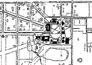 Plan of Emory College and the town of Oxford